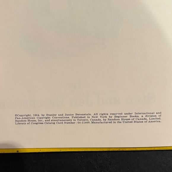 Vintage Lot of 2 Berenstain Bears Books, 1 First Editon 1963, HC - Picture 3 of 5